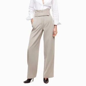 Babaton Aritzia Jermaine Paper Bag High Waist Wide Leg Pants Size 8